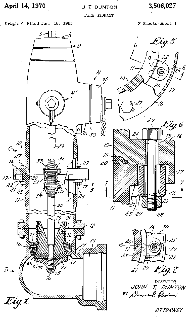 Drawings For U S Patent 3506027 Dunton Dresser Industries
